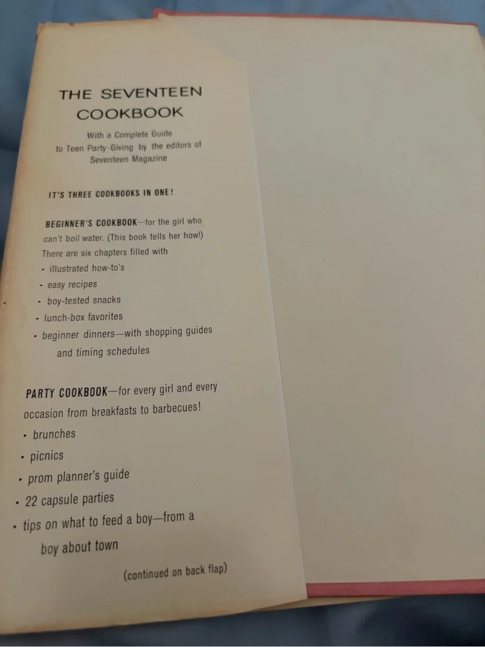 Nostalgic 1964 collectible “The Seventeen Cookbook”